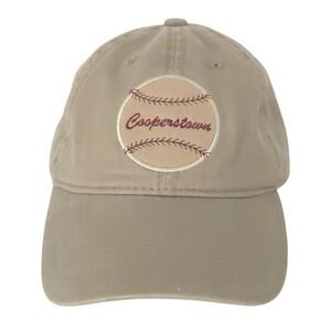 Cooperstown‎ NY Tan Beige Brown "Home of Baseball" Cap Hat